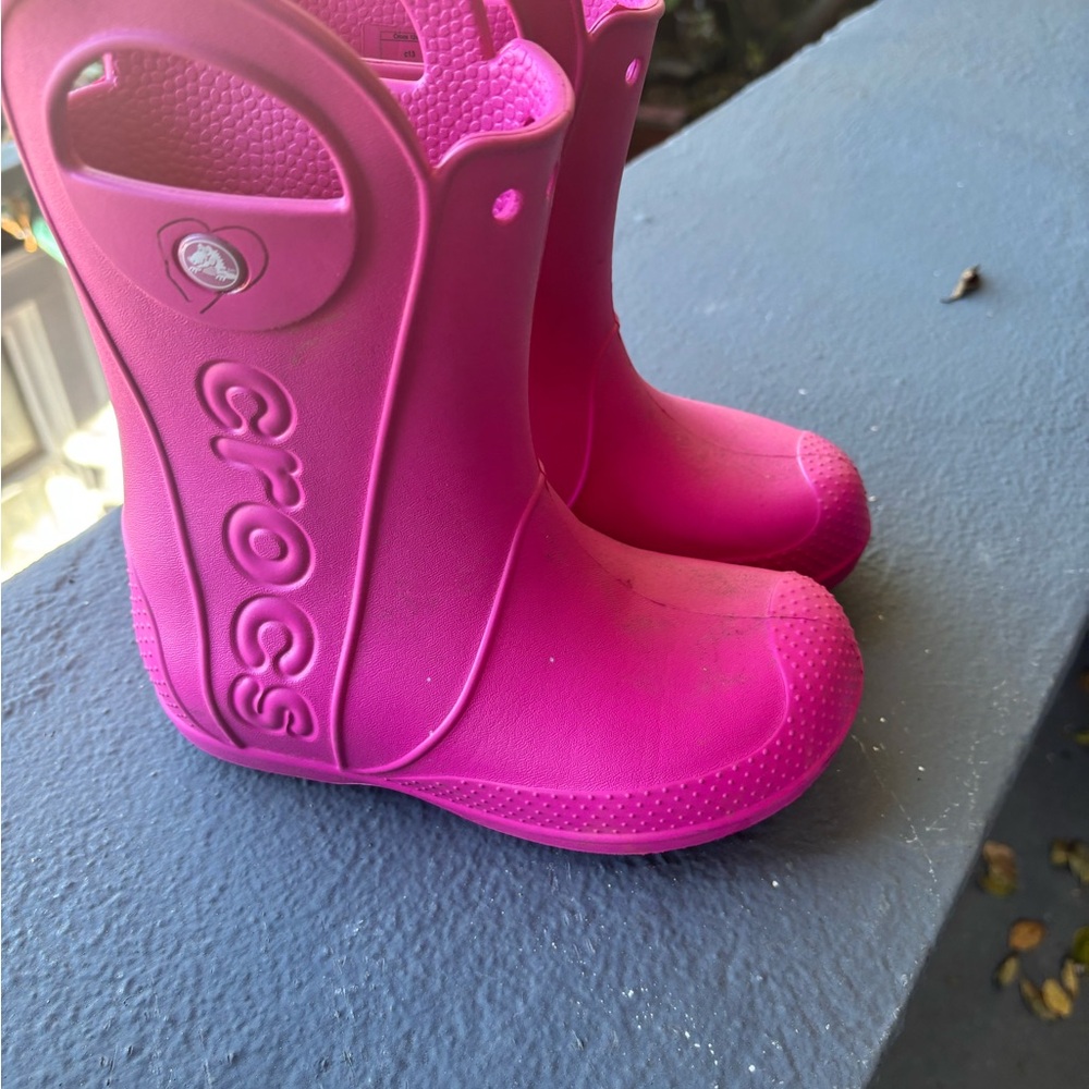 CROCS Kids Fuchsia Rain Boots